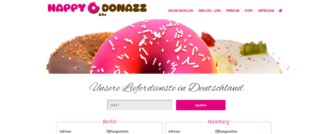 Happy Donuzz Webseite